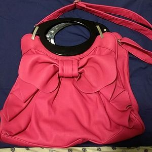 Big pink purse with large cute bow